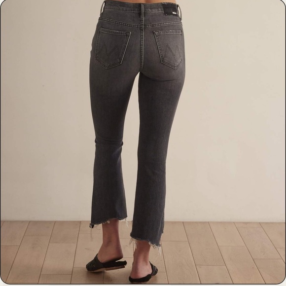 Mother Superior The Insider Crop Step Chew Jeans in Pedal To The Metal D… - Picture 6 of 11